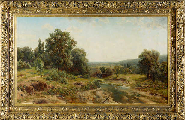 Прокофьев Алексей Матвеевич. Лесной пейзаж с рекой (копия с картины Вельца)